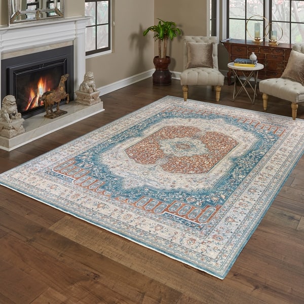 Rururug Large Rugs For Living Room 140 X 200 Cm, Traditional Floral