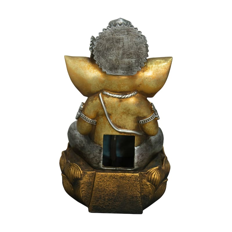 Fountain-Tabletop Lord Ganesh Sculptural Fountain With Wt Led