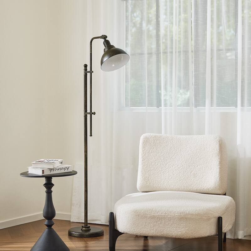 CO-Z 65" Rustic Pharmacy Task Floor Lamp with Adjustable Metal Shade