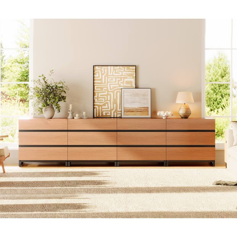 Dresser for Bedroom, Closet Organizers and Storage with Adjustable Shelves, Wooden Modern Dresser