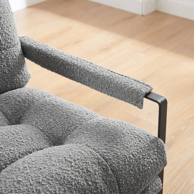 Art Leon Mid-Century Modern Tufted Accent Chair