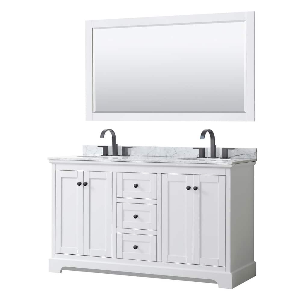 Wyndham Collection Avery 60" Free Standing Double Basin Vanity Set