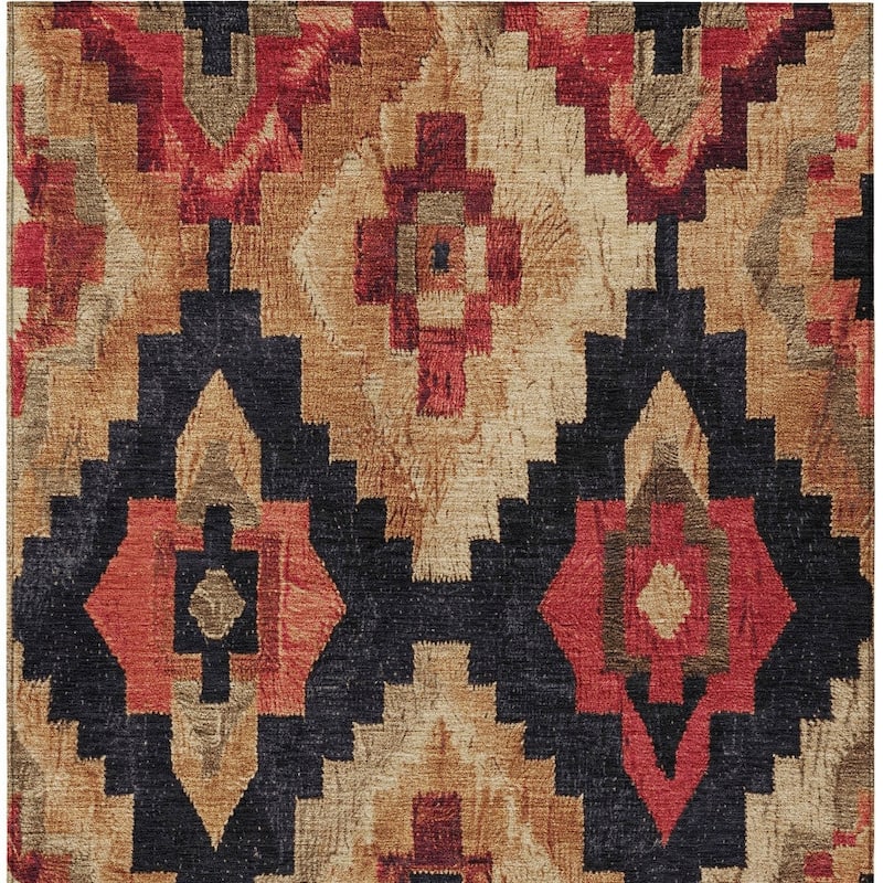 HomeRoots Aztec Transitional Rectangle Outdoor Rug