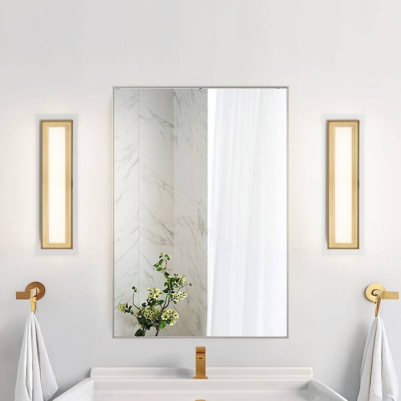 Purity 18" Antique Brass LED Bathroom Vanity Light