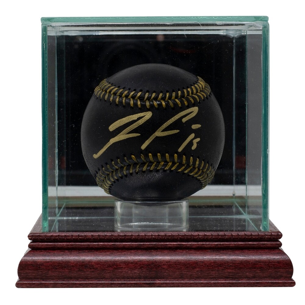 Ronald Acuna Jr Signed Atlanta Braves Mlb Black Leather Baseball W Case Jsa Itp 8x8 Overstock 32661271