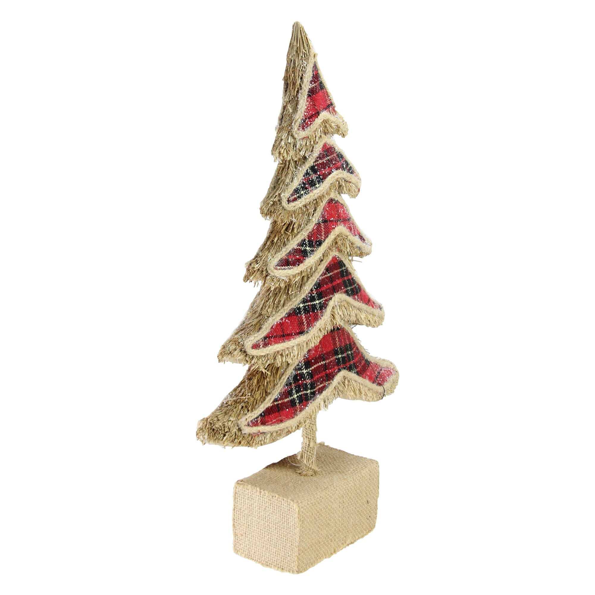 Shop 17 Red Plaid Country Rustic Tree Christmas Table Top