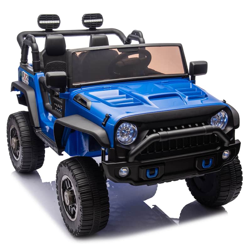 24V Two-Seater Kids Ride On Truck Car W/Parents Control,200w*2,Seat 20.28in W,Four-wheel Suspension,LED,2 independent seat belts