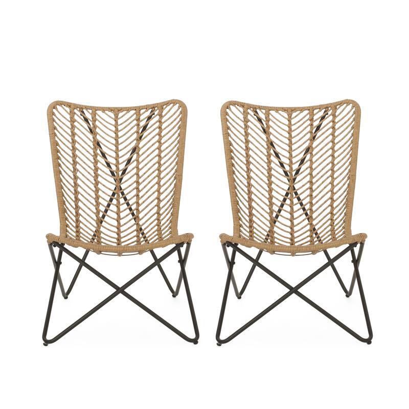 Classic Patio Chairs Set of 2, Outdoor Chairs Set of 2 for Balcony, Bistro Table & Chairs Set for Lawn