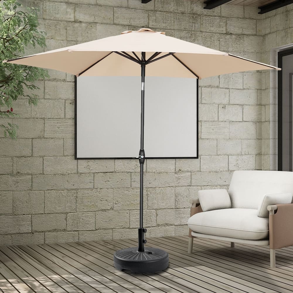 Ainfox 9FT Patio Umbrella Outdoor Umbrella with Tilt and Crank with Base