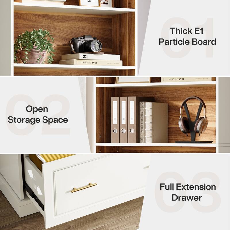 72 Inches Modern Tall Vertical File Filing Cabinet for Home Office