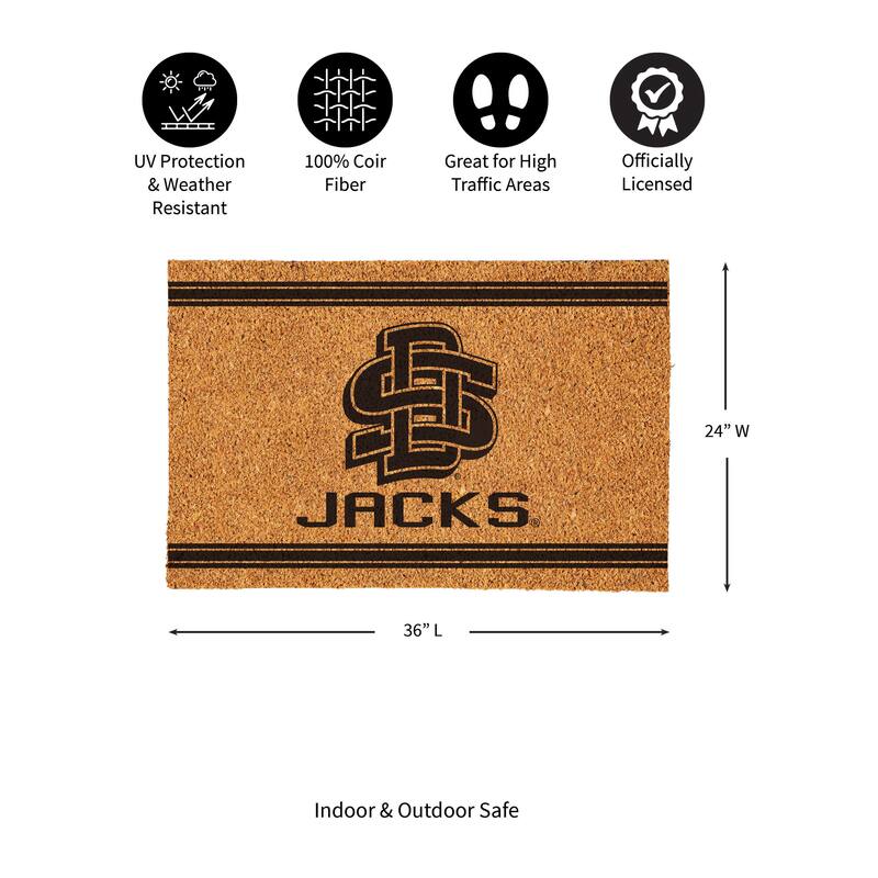South Dakota State University Monochrome Indoor/Outdoor Coir Door Mat
