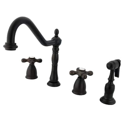 Kingston Brass Heritage 1.8 GPM Widespread Kitchen Faucet - Includes