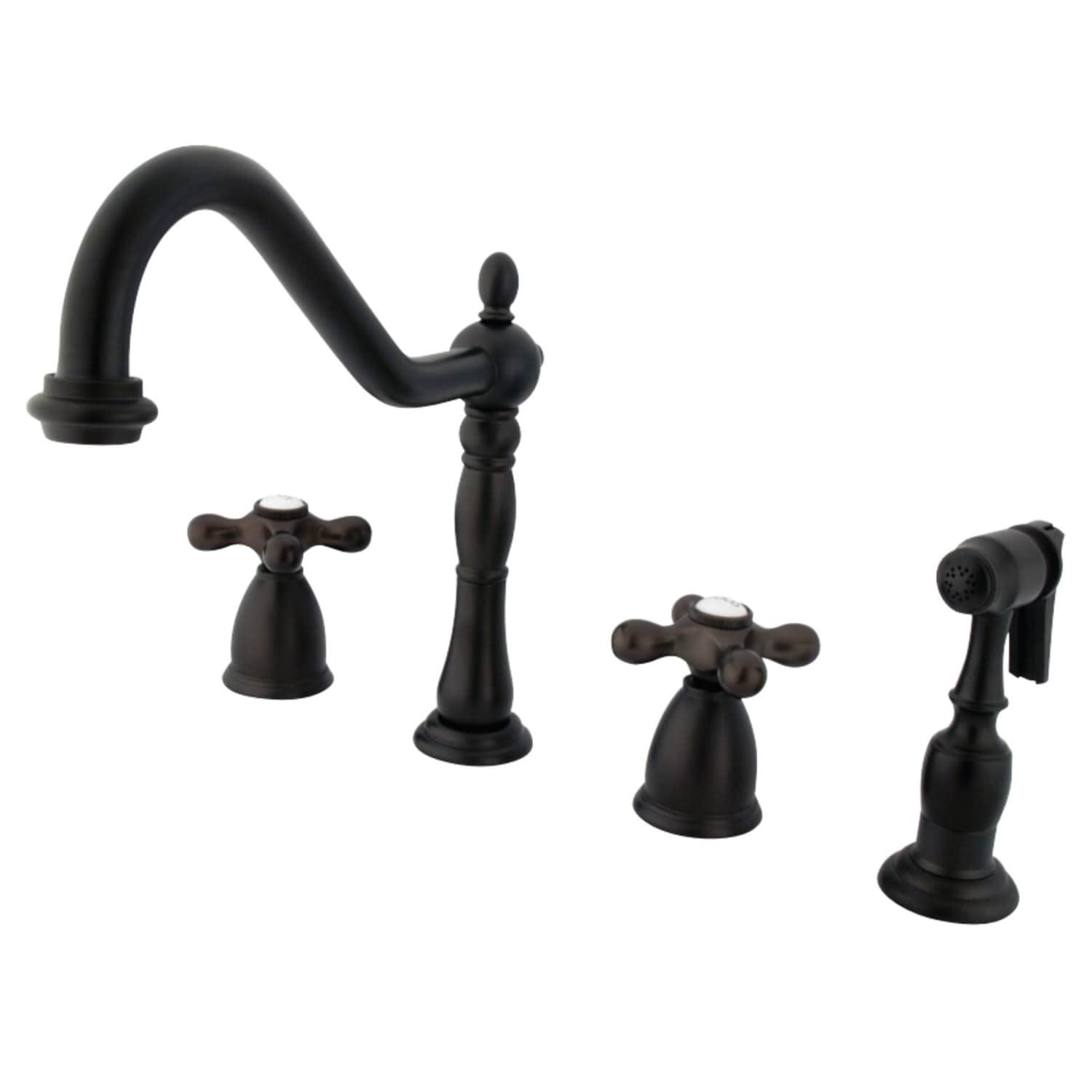 Kingston Brass Heritage 1.8 GPM Widespread Kitchen Faucet - Includes