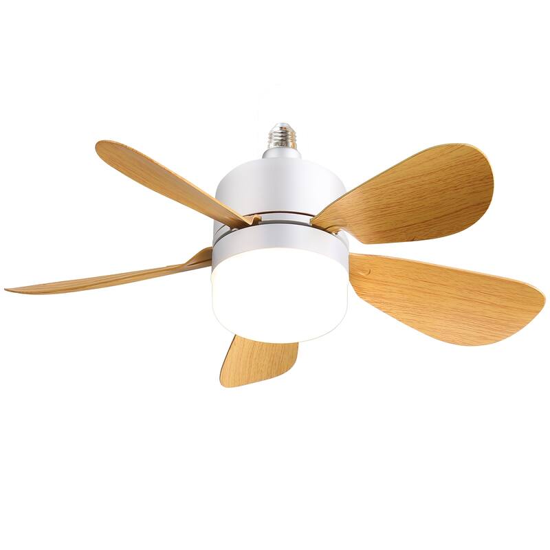 16 Inch Socket Ceiling Fans, 2 in 1 Small LED Ceiling Fan Lights with Remote Control