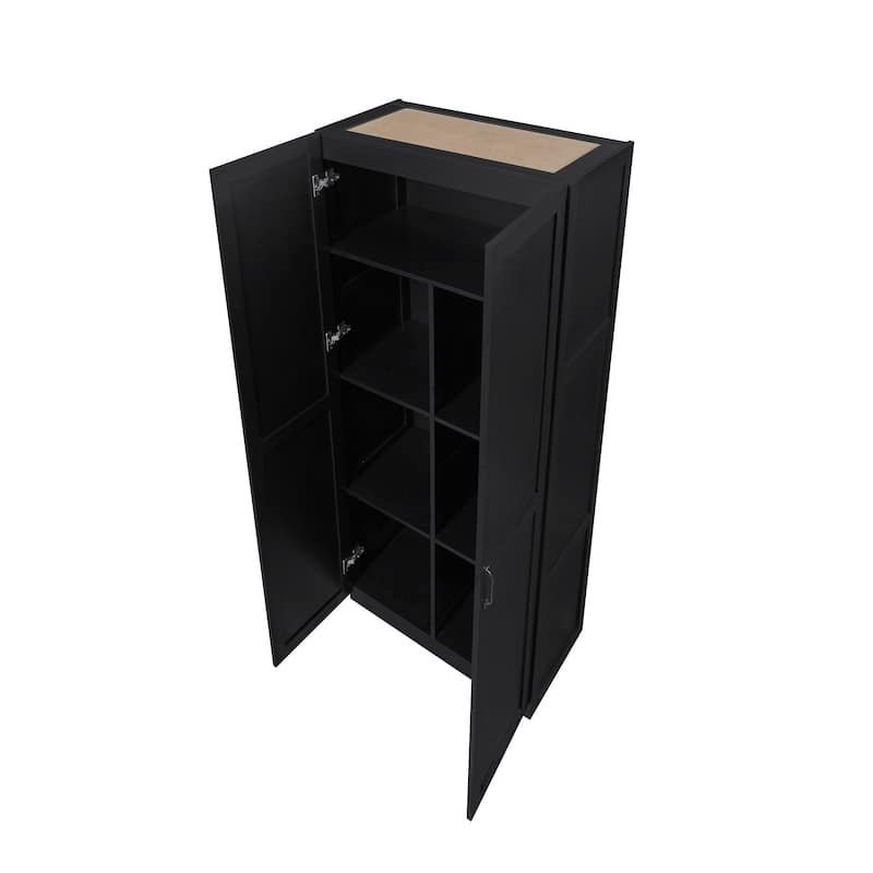 Manhattan Comfort Cornelia Modern Storage Closet 1.0 with 14 Adjustable Shelves - N/A