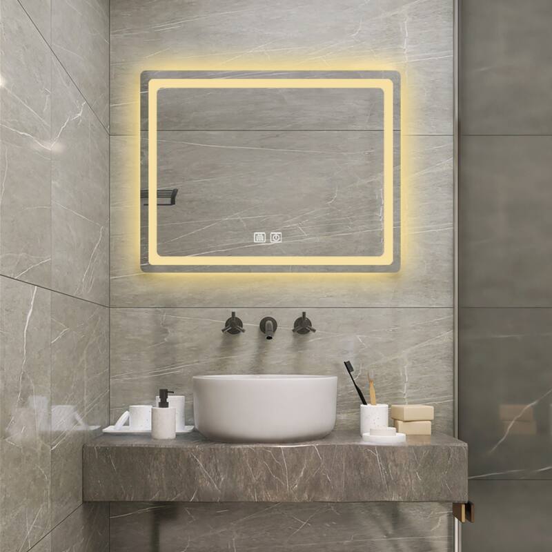 Rectangular Round Corner Bathroom Vanity Mirror - 35