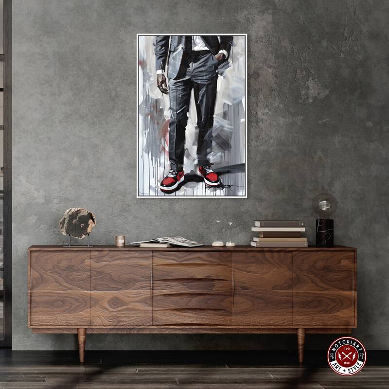 Notoriart Man Of Style Ii Framed Men Style 1 Piece Canvas Wall Art