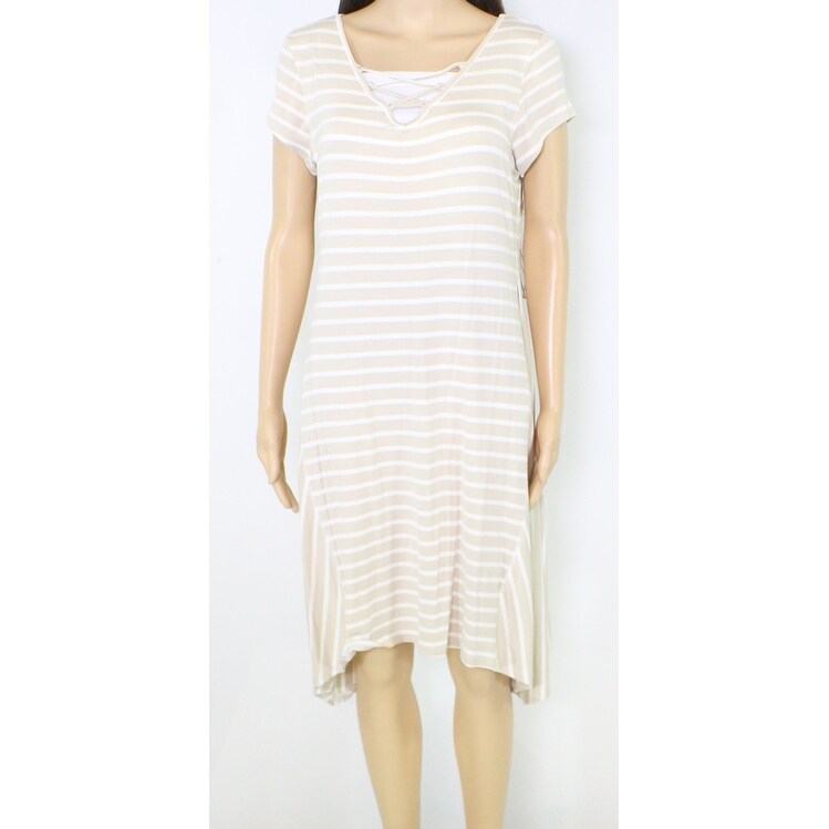 Shop Skye S The Limit Women S Shift Dress Beige Medium M Stripe