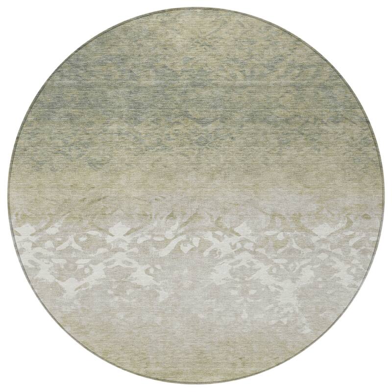 HomeRoots Damask Transitional Rectangle Outdoor Rug