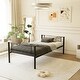 preview thumbnail 9 of 18, Multifunctional Triple Bunk Bed,Bedroom Dormitory Twin Size Black Metal Triple Bunk Bed Can Be Disassembled Into Three Beds