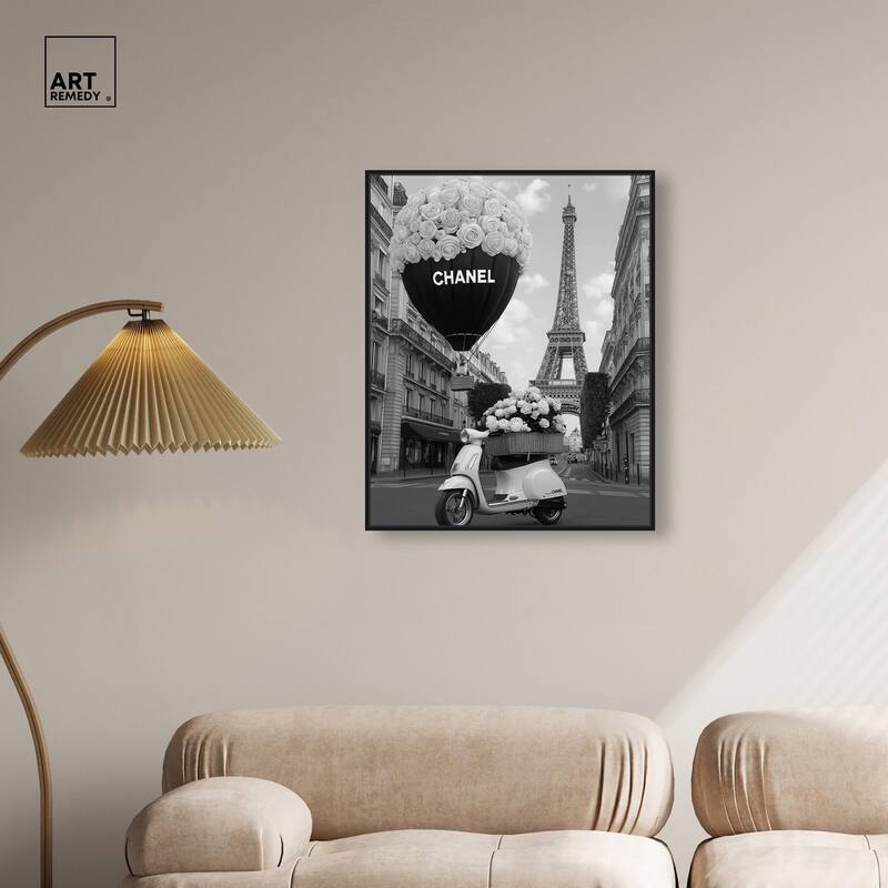 Scooter and Glam Balloon II Canvas by Art Remedy