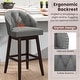 preview thumbnail 6 of 7, Costway Set of 4 Swivel Bar Stools Tufted Bar Height Pub Chairs with - See Details