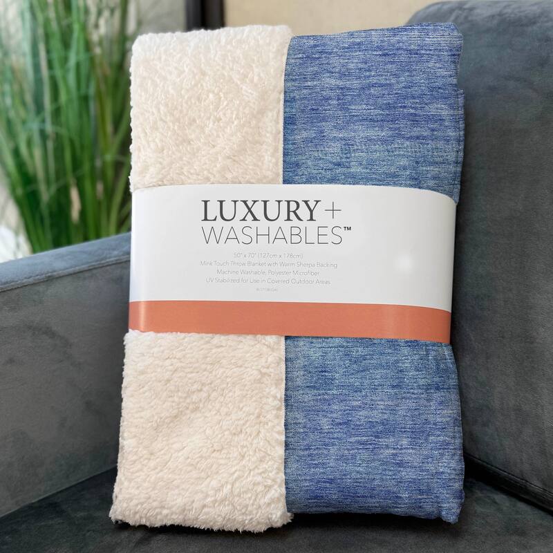 Premium Machine Washable Vintage Patchwork Sherpa Throw Blanket