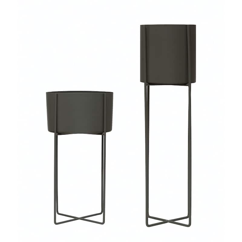 Metal Planter with Stand