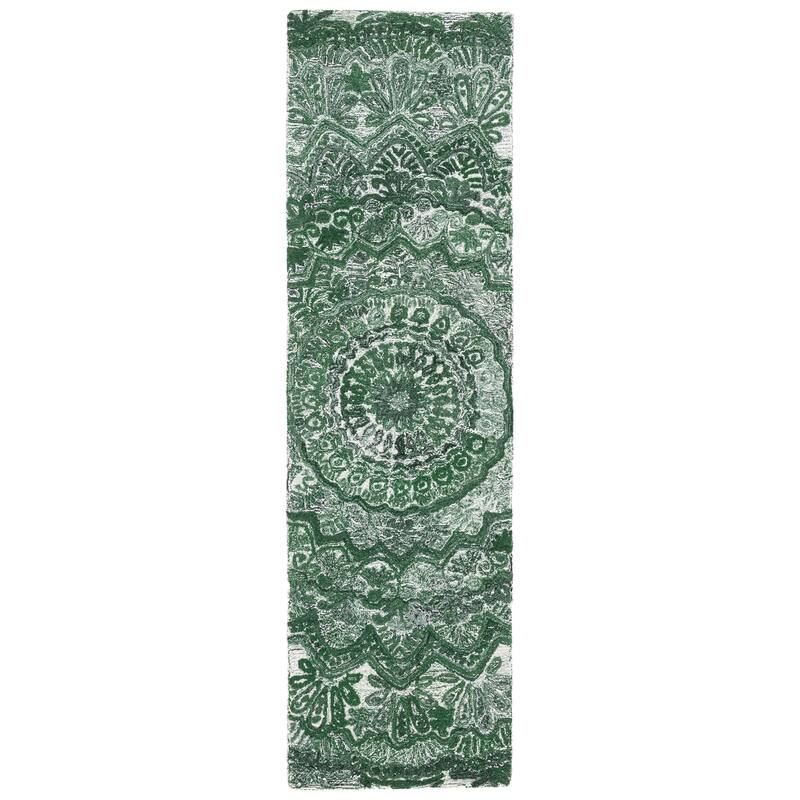 SAFAVIEH Handmade Marquee Genta Modern Medallion Wool Rug