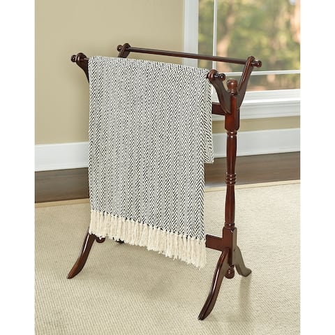 Powell Bordeaux Cherry Blanket Rack