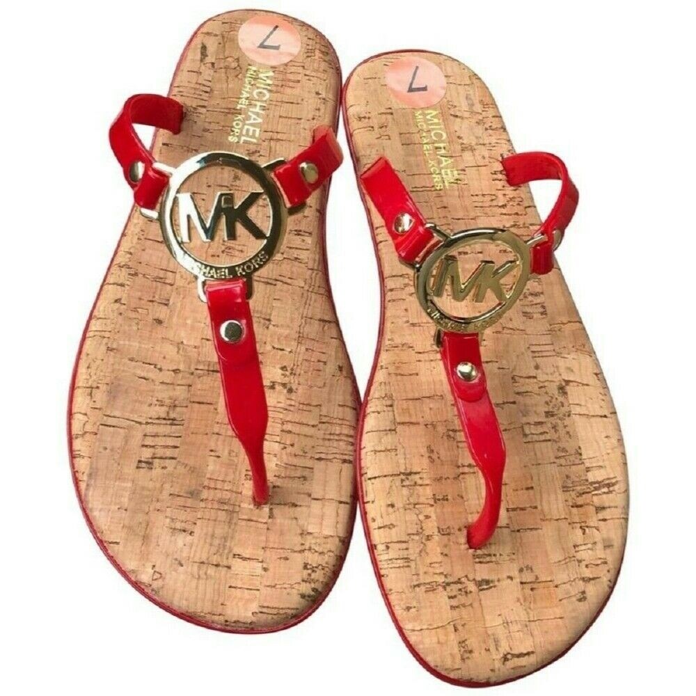 michael kors mk charm jelly flat sandals
