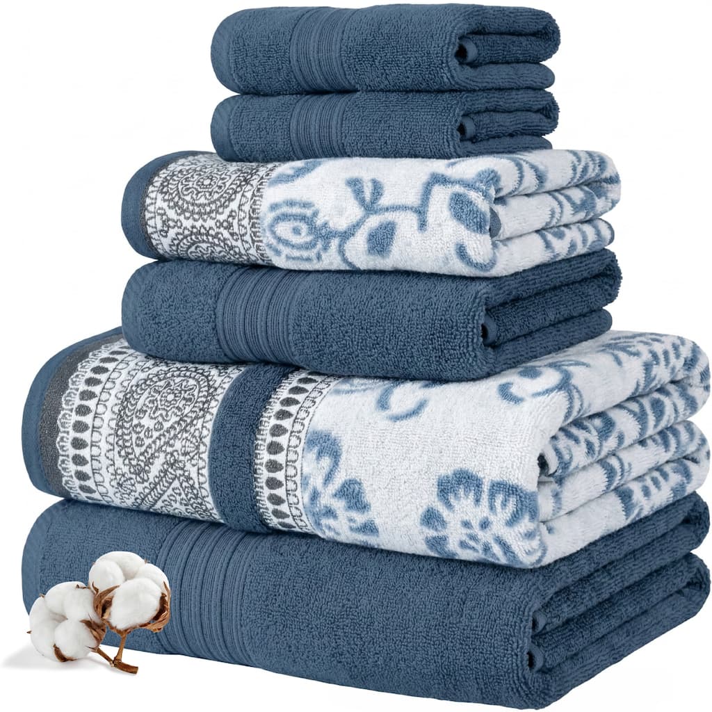 Modern Threads Ophelia 6-Piece Yarn Dyed Jacquard Towel Set