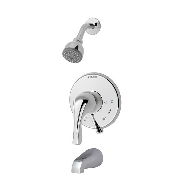 Symmons S-9602-PLR-2.0 Origins Tub and Shower Trim Package with 2.0 GPM Single Function Shower Head and Rough In Valve