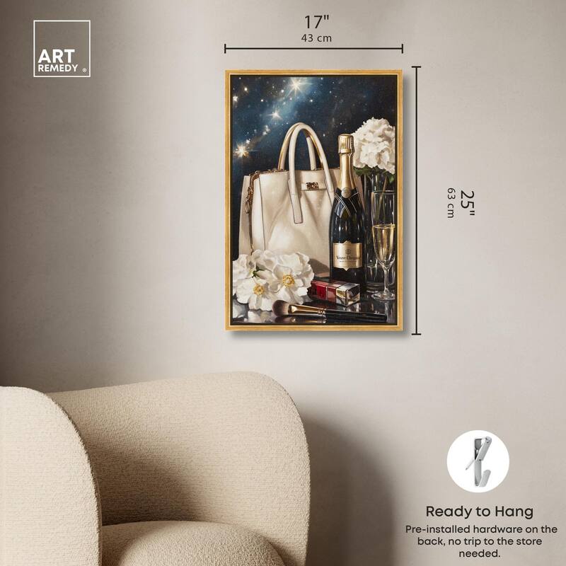 Cheers to Starry Glam Canvas by Art Remedy