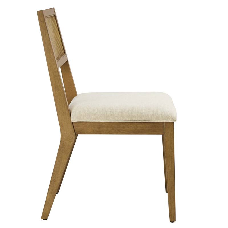 Nimba Faux Rattan Fabric Dining Chairs Set of 2