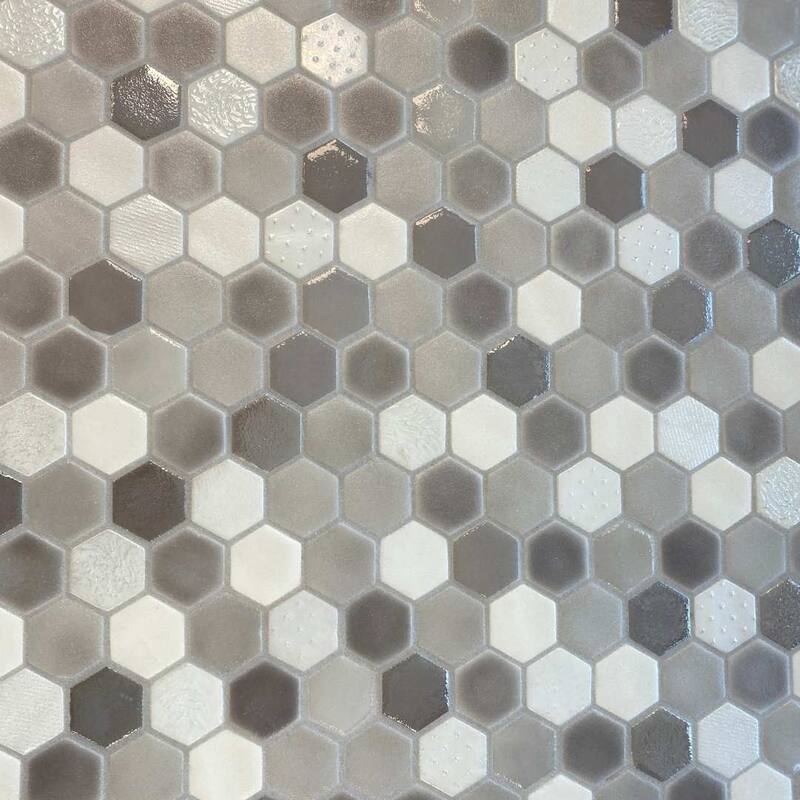 The Tile Life Eterna Hex 1x1 Glass Floor, Wall & Backsplash Tile