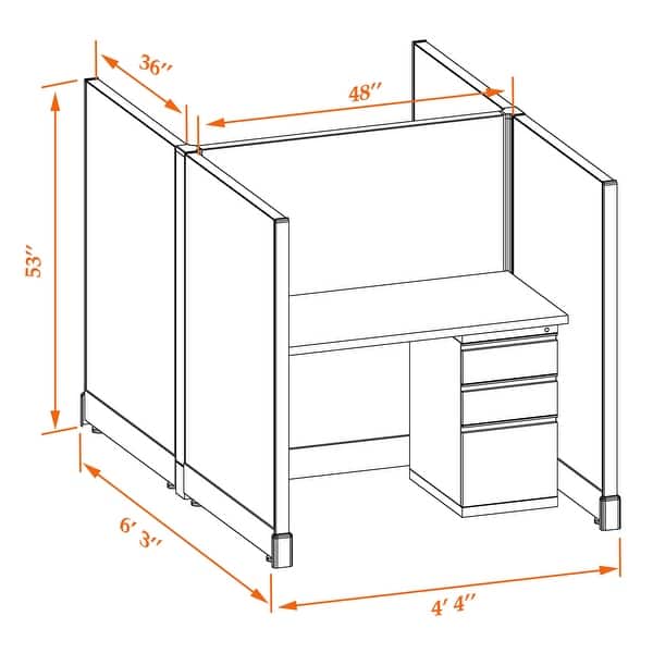 Arriba 52+ imagen office cubicle dimensions Abzlocal.mx