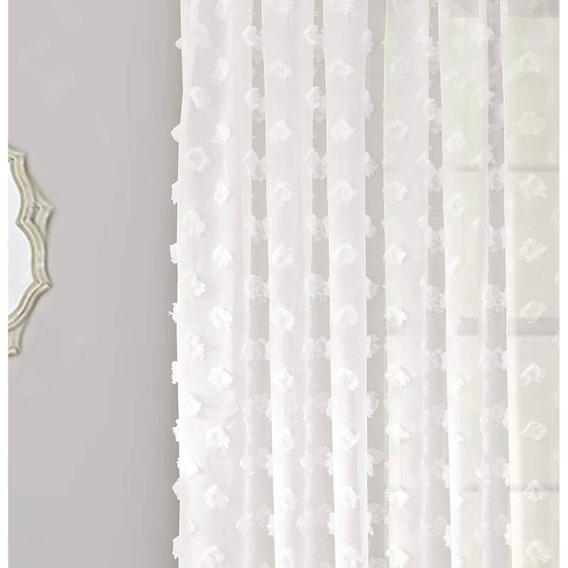 DriftAway Olivia White Voile Chiffon Sheer Kitchen Tier