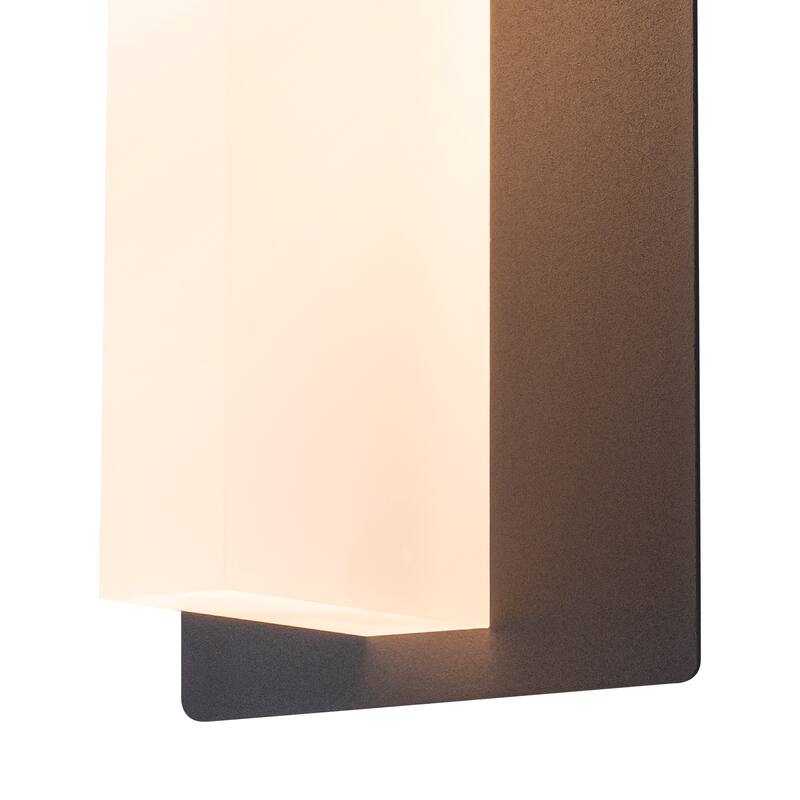 Dimmable LED Wall Sconce - Matte Black T-Shaped Frosted Acrylic