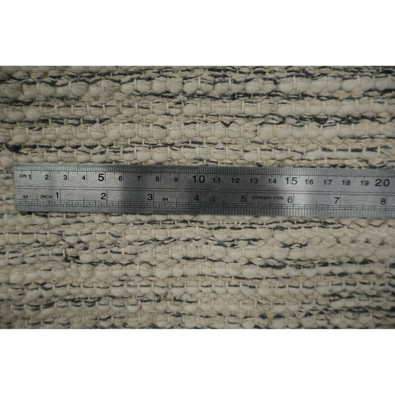 Hand Knotted Oriental 100% Wool Carpet Modern Geometric Beige & Ivories Modern Gotti Design Area Rug - 9' 7'' X 7' 7''