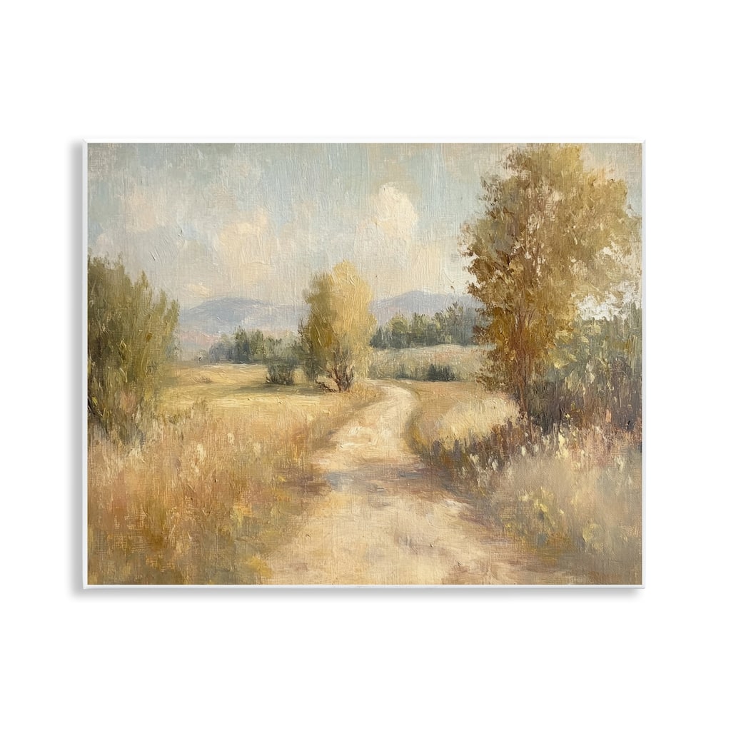 Stupell Gravel Road Landscape Wall Plaque Art Design By Petal Prints Design