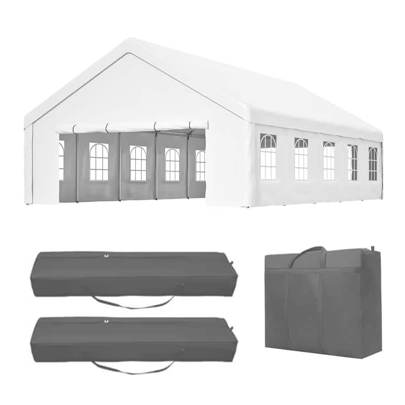 GDFStudio - Amelia Spacious Outdoor Party Tent with Removable Sidewalls and Storage Bags