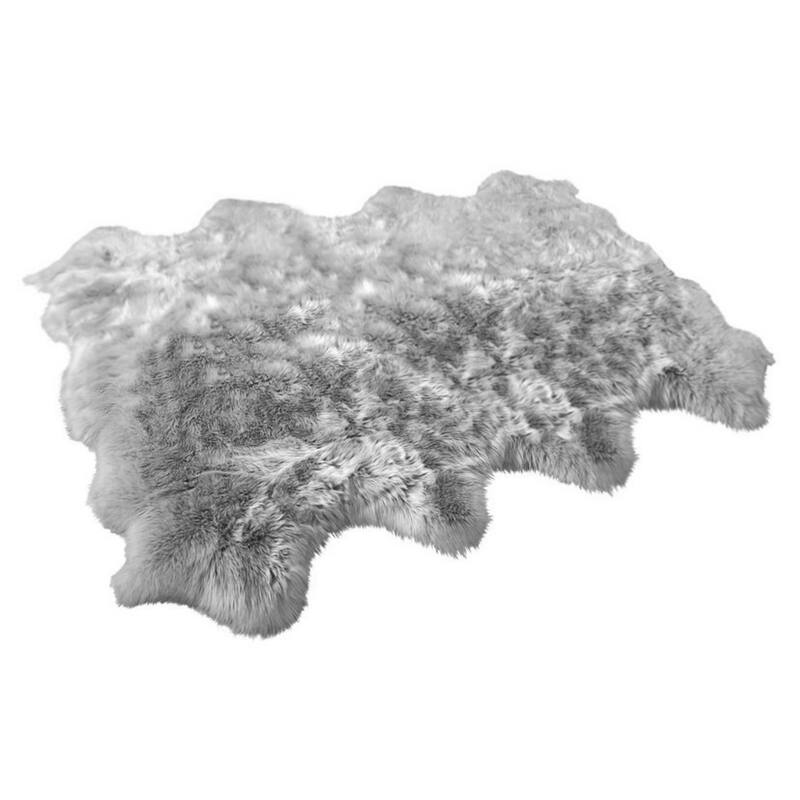 Ovella Home Premium Luxurious Faux Sheepskin 8-Pelt Plush Shag Area Rug - 6' x 8' - 6' x 8'