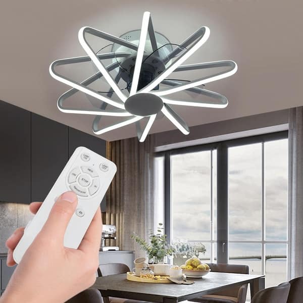 Ceiling Fan Light Remote Control LED Lamp Warm White Ceiling Light - - 35099177