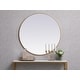 preview thumbnail 66 of 186, Carson Carrington Labbemala Metal Frame Round Mirror