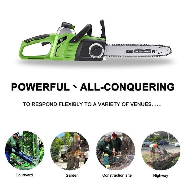 Shop Best Partner 40v Max Lithium Ion Brushless Cordless 14 Chain Saw 4 0ah Battery And Charger Include Overstock 30636940