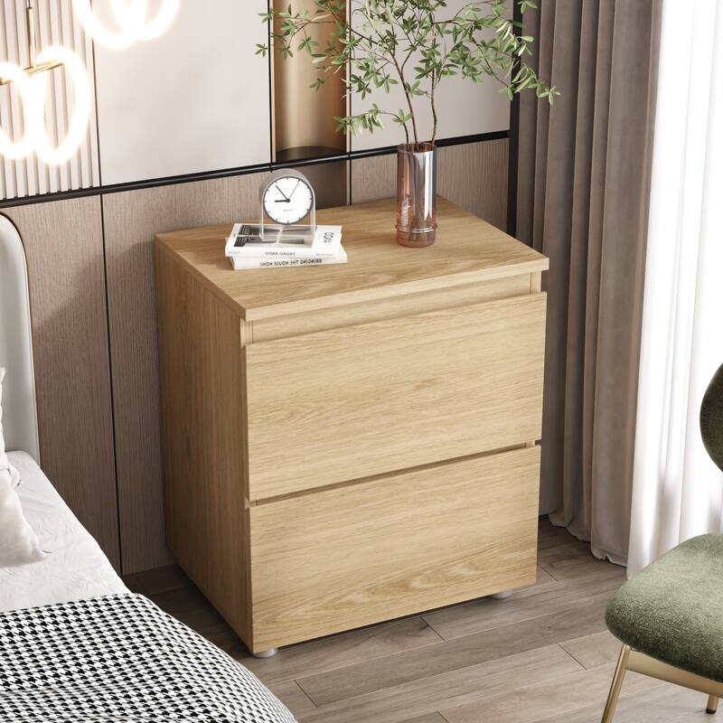 Premium 2-Drawer Nightstand 3 Colors Bedside Table by Kerrogee End Table