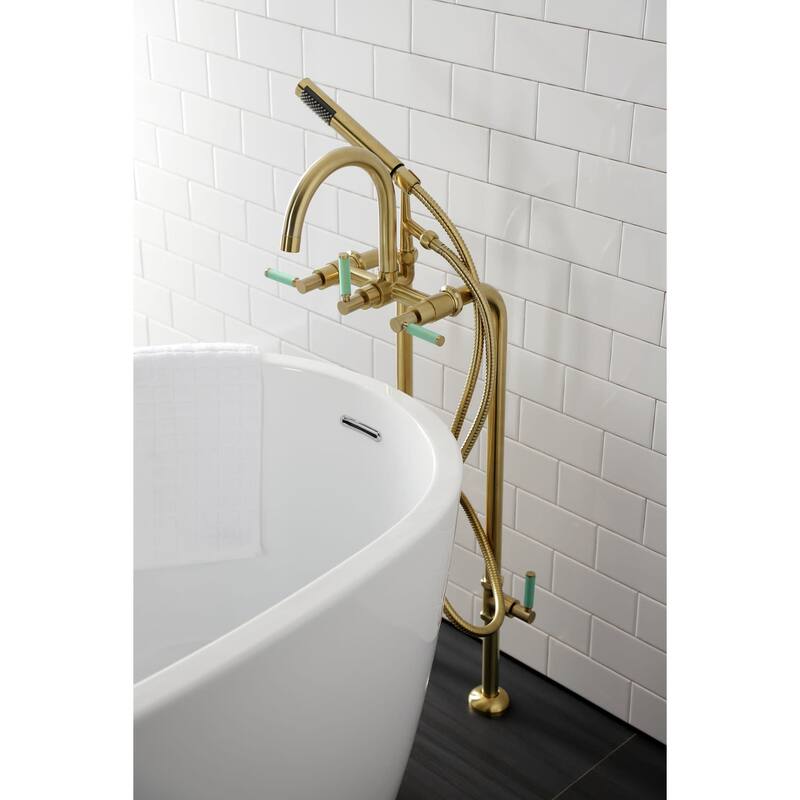Kingston Brass Concord Floor Mounted Tub Filler with Built-In Diverter