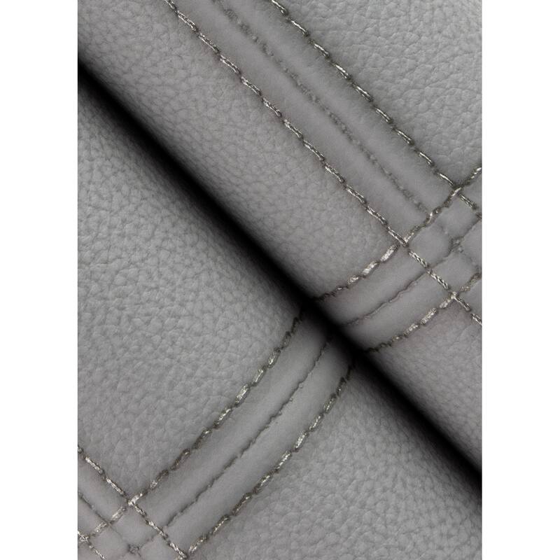 Advantage Avenue Grey Leather Wallpaper