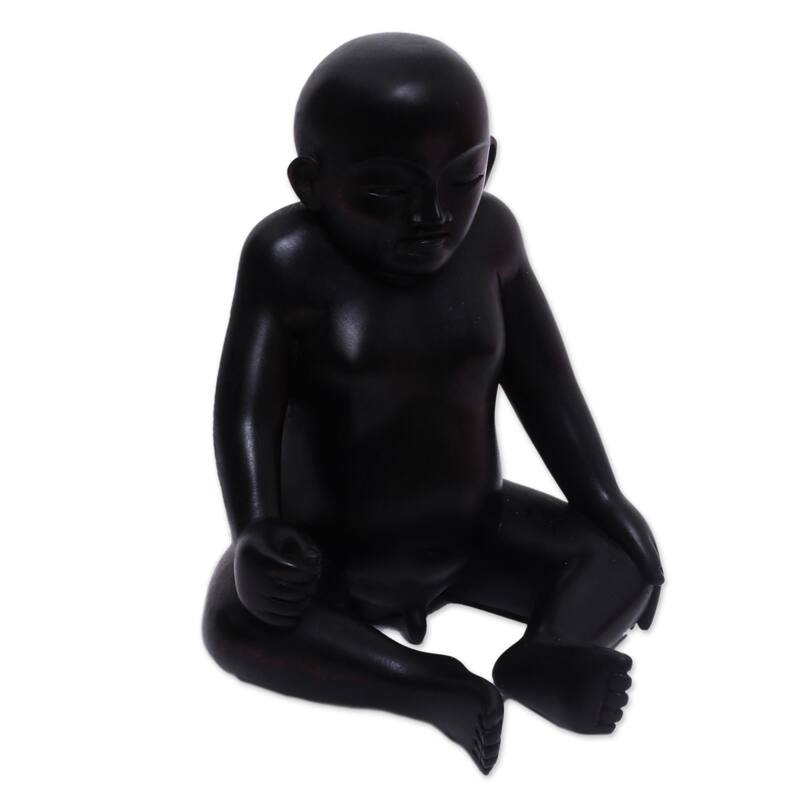 Novica Handmade Sakah Baby Wood Sculpture